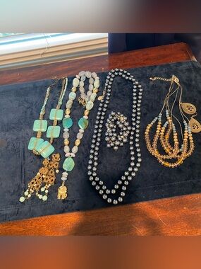 Chicos necklaces (4) earrings(2) bracelet (1)
